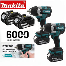 Makita DTW700 speed control detail in black and blue