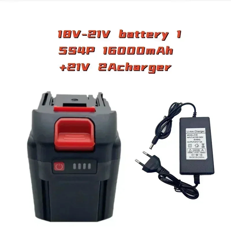 Makita battery charger pack in black and red, packaging view
