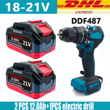 Makita 21V battery side view, red and black single 6.0Ah pack