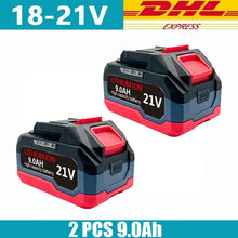 Makita 21V battery packaging, black pack with 2 pieces 9.0Ah