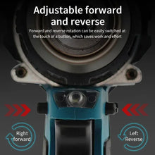 Makita DDF487 front view, black and blue cordless drill with brushless motor