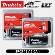 Makita 18V 4.0Ah battery pack packaging, black and red box front