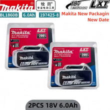 Makita 18V 4.0Ah battery pack packaging, black and red box front