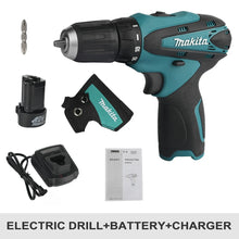 Makita DF330 drill packaging set with battery and charger