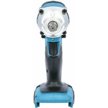 Makita DTW190 front view with LED light, blue and black body on white