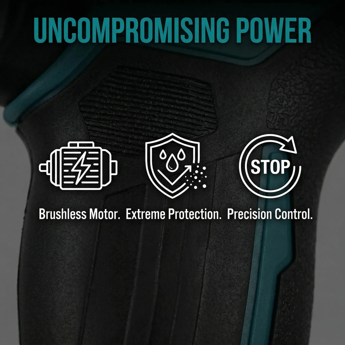 Makita DTW700 power features detail, brushless motor design