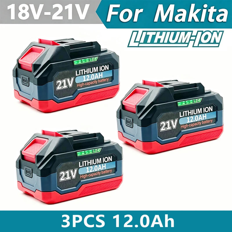 21V Lithium Ion Battery red and black 12.0Ah front view