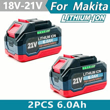 21V Lithium Ion Battery red and black 6.0Ah front view