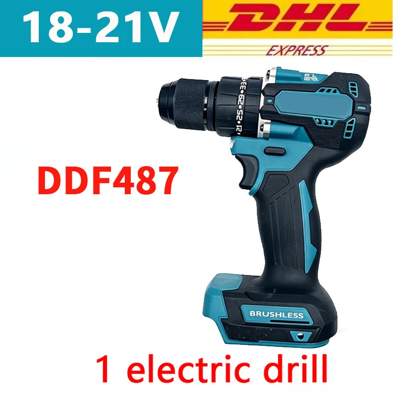 21V Lithium Ion Battery blue DDF487 drill packaging view