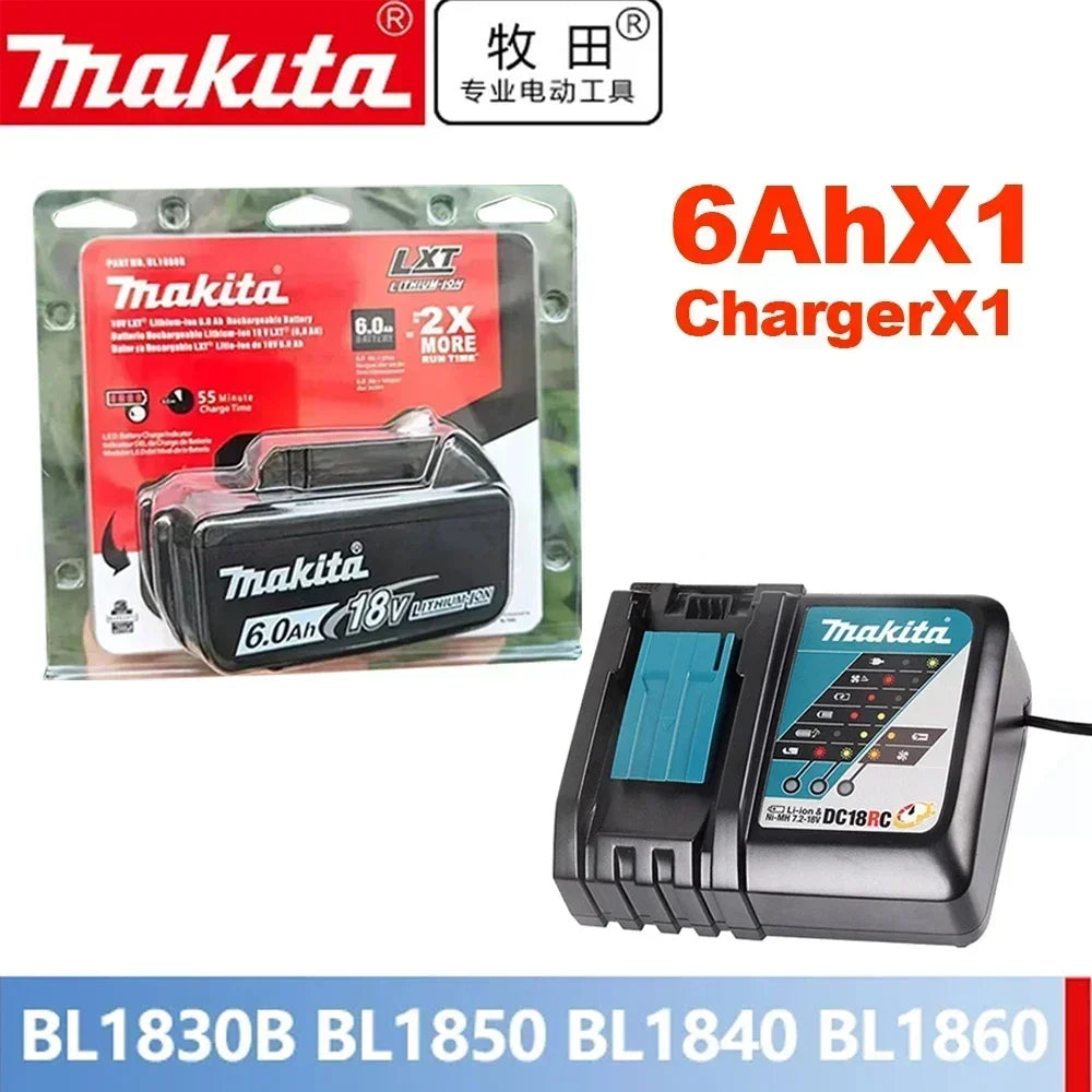 Makita tools in use with battery, work setting lifestyle photo