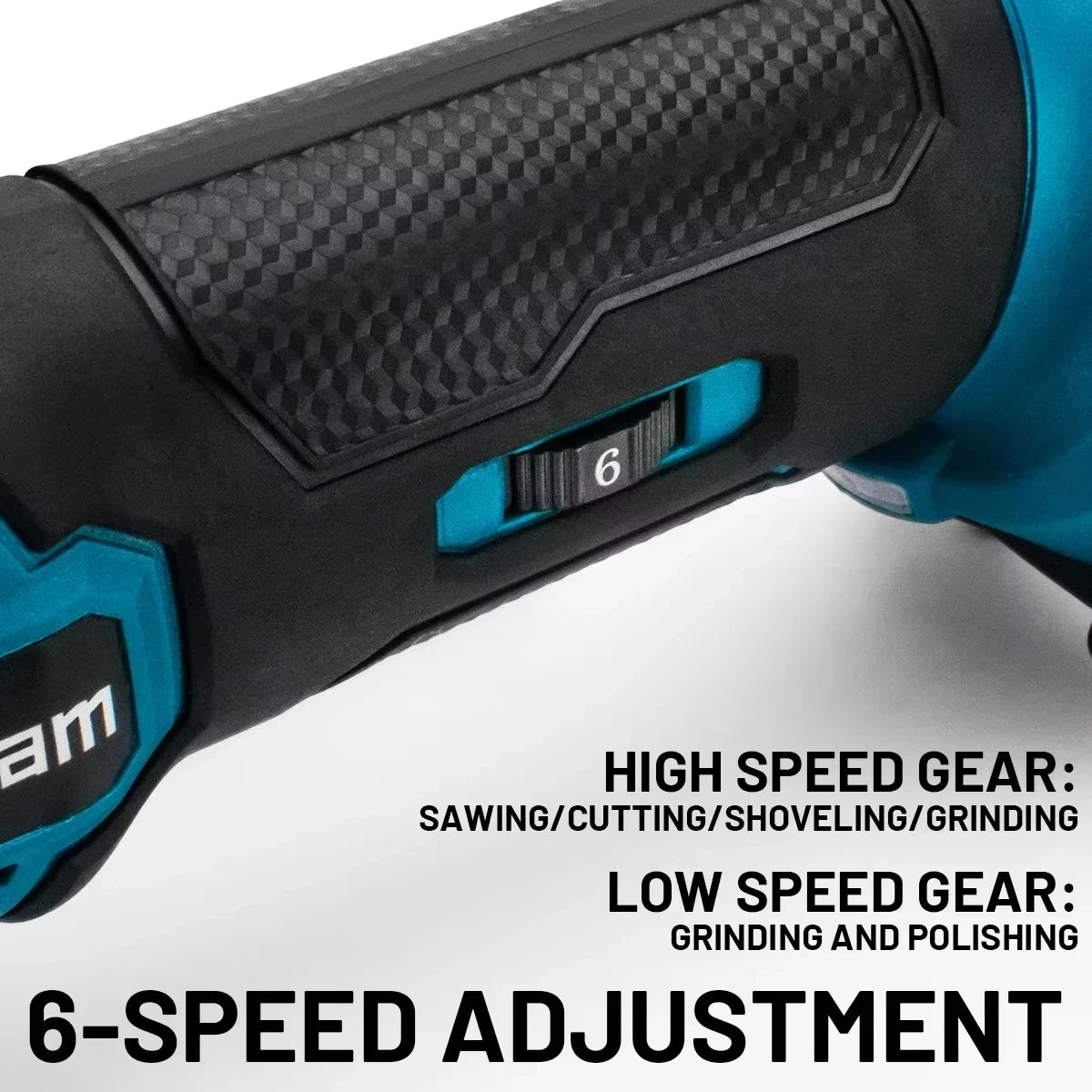 Gisam oscillating multitool detail with 6-speed adjustment