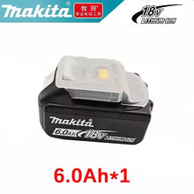 Makita 18V 6.0Ah replacement battery packaging, black pack side view