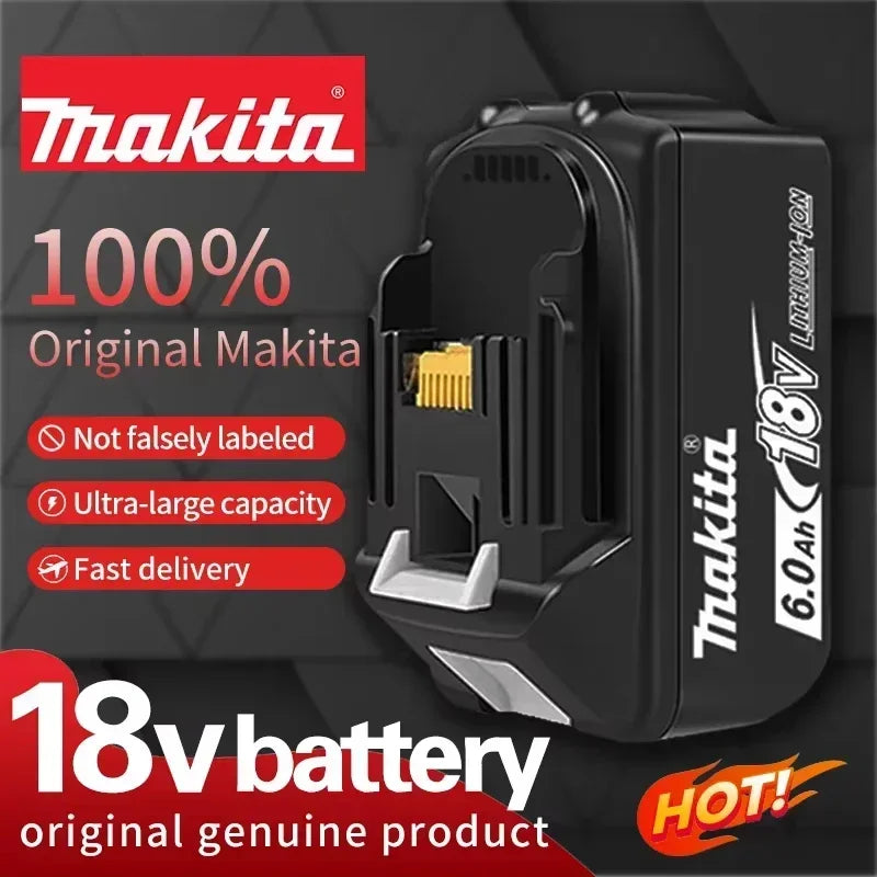 Makita 18V high-capacity battery, original product close-up