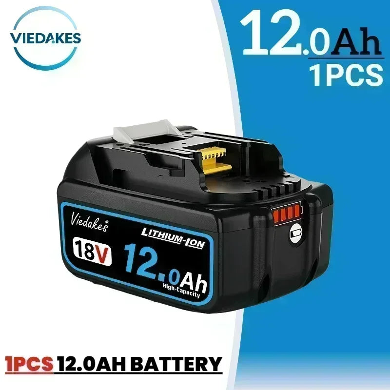 VIEDAKES 12.0Ah battery pack, black blue yellow, solid background product view