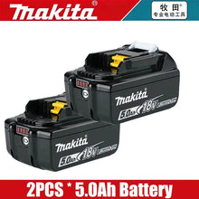 Makita battery pack packaging, black with two 5.0Ah batteries