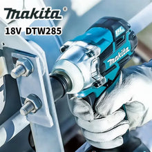 Makita DTW285 studio detail, compact cordless impact wrench with LED