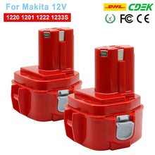 12V 4000mAh NI-MH battery red front view on white