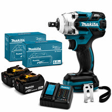 Makita DTW285 front view in blue and black, brushless 18V impact wrench