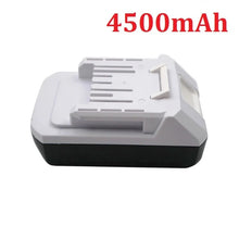 Makita 18V charger front view, 4500mAh capacity label