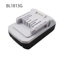 Makita 18V charger front view, model number visible