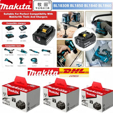 Makita BL1860 tool accessories packaging, compact branded items