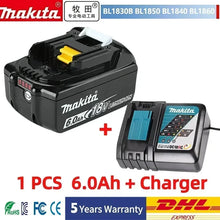 Makita battery and charger set, 6.0Ah battery with LED indicator