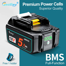 Waitley 18V battery black and red premium power cell close-up