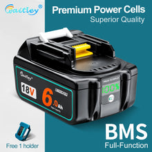 Waitley 18V battery premium power cells close-up black-orange