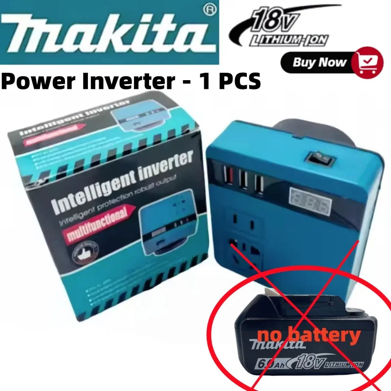 Makita 18V 6.0Ah battery pack packaging, 1 PCS branding in blue and black