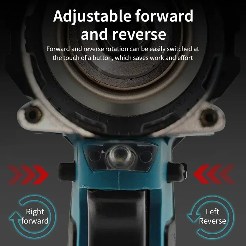 Makita DDF487 cordless screwdriver black and blue brushless motor front view