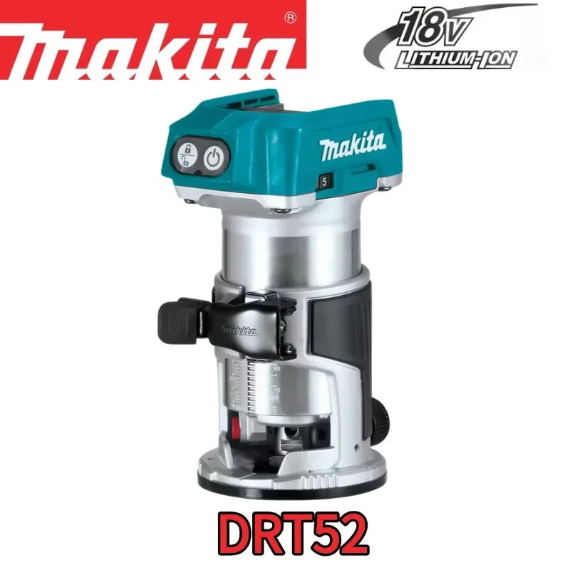 Makita DRT52 front view with LED lights in blue and silver