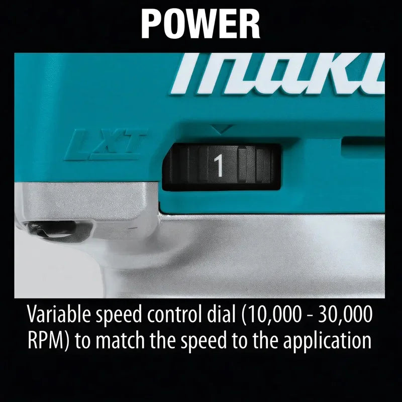 Makita DRT52 speed control dial close-up with variable speed