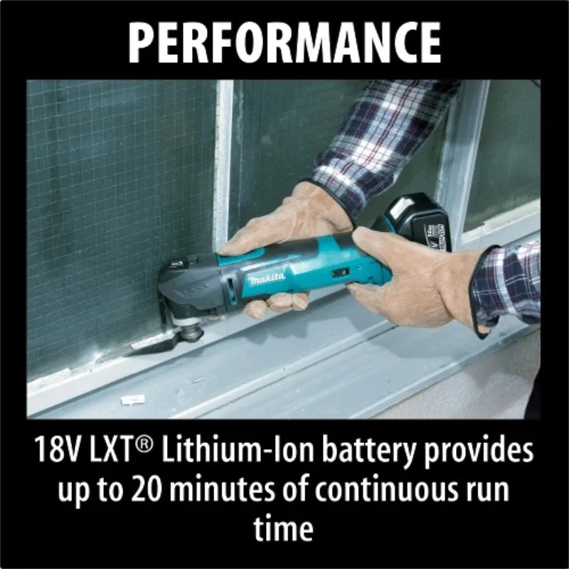 Makita DTM51 performance information detail on packaging in black and white