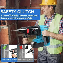 Makita DHR242 safety clutch detail in black and red close-up