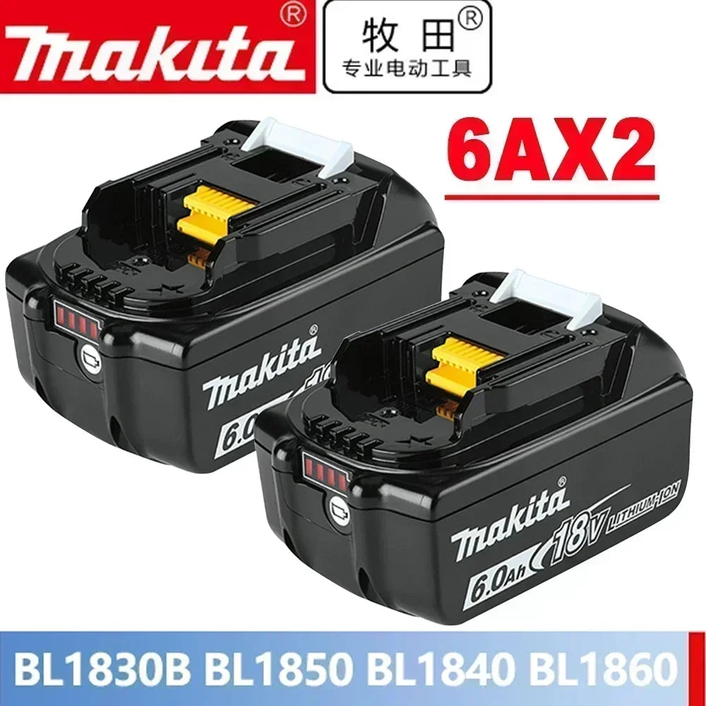 Makita LED charger front view with battery pack and LED display