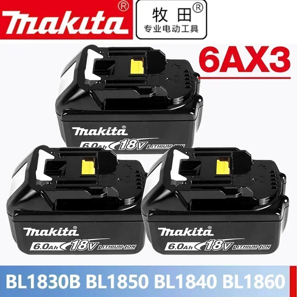 Makita charger packaging with power cord, black blue, LED display