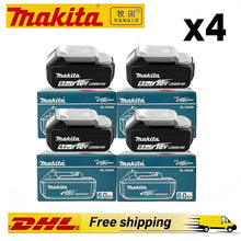 Makita BL1860 6Ah battery packaging, black and blue branding