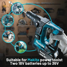 Makita power tool with BL1850 18V battery in use, lifestyle shot