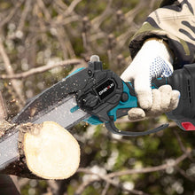 ONEVAN manual hand saw detail, black and blue with ergonomic handle
