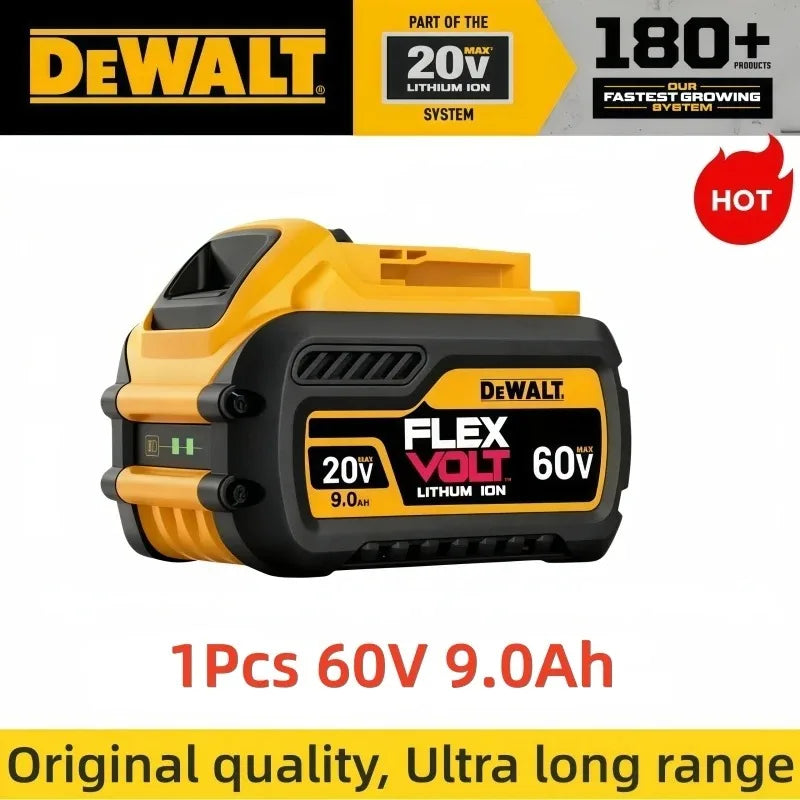 DeWalt 20V XR battery pack in yellow and black packaging