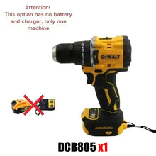 DeWalt cordless drill front view in yellow and black