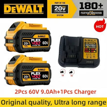 DeWalt 20V XR battery and charger set in yellow and black