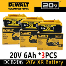 DeWALT 20V MAX 6Ah battery packaging, yellow and black