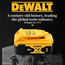DeWalt 20V DCB206 battery pack high-capacity detail in yellow and black