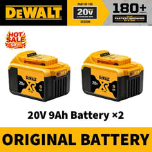 DeWalt XR 20V 9Ah batteries packaging, yellow and black, original pack