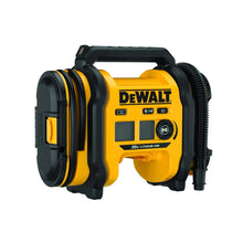 DEWALT DCC020I inflator kit side view in yellow and black