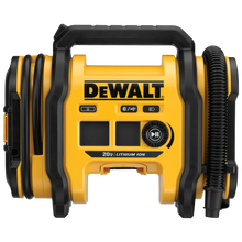 DEWALT DCC020I inflator kit front view, digital gauge interface