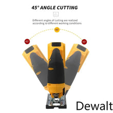 Dewalt 20V jig saw front view, brushless motor and adjustable speed (front shot)