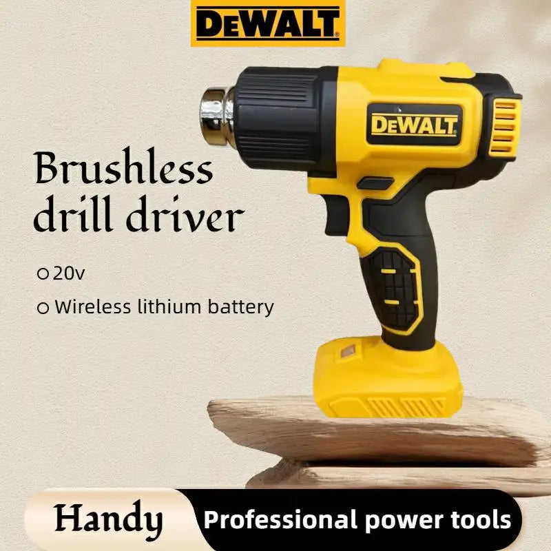 Dewalt drill driver packaging in yellow and black, front view