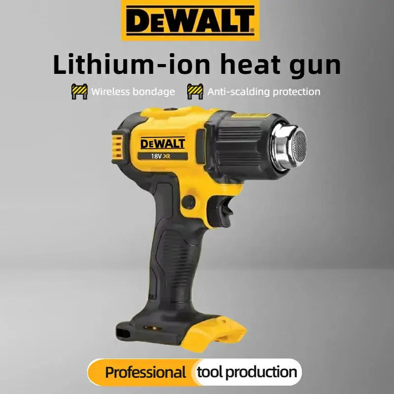 Dewalt heat gun packaging, yellow and black product box view